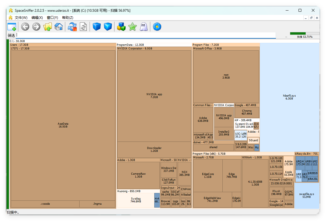 SpaceSniffer v2.0.2.5单文件汉化版-趣奇资源网-第6张图片 SpaceSniffer v2.0.2.5单文件汉化版